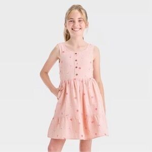 Cat and Jack Peach Pink Sleeveless Kids Dress XL Plus